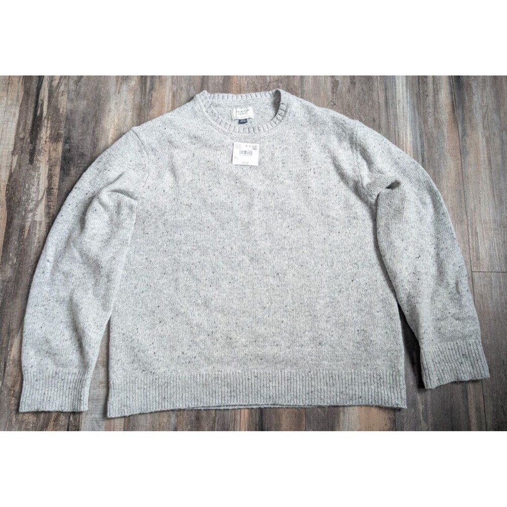 NWT NEW American Eagle AE Cozy Speckled Sweater Crewneck Gray Men's Large